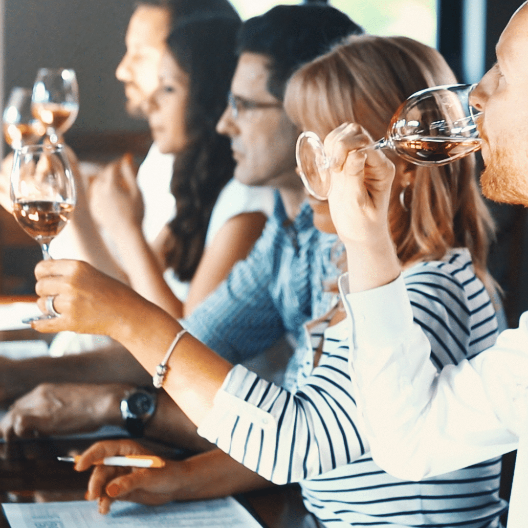 large group wine tasting